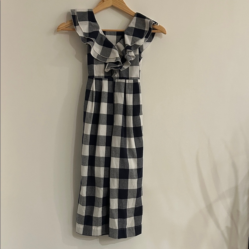 Habitual Black and White Plaid Wide Leg Jumpsuit